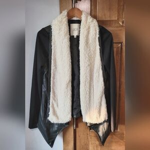Jack Vegan Leather and Faux Fur Jacket